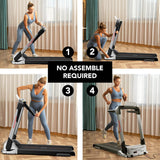 Ovicx Foldable Treadmills for Home – Portable Folding Compact Small Thin Electric Fold Up Lightweight Treadmill for Space Saver Apartment